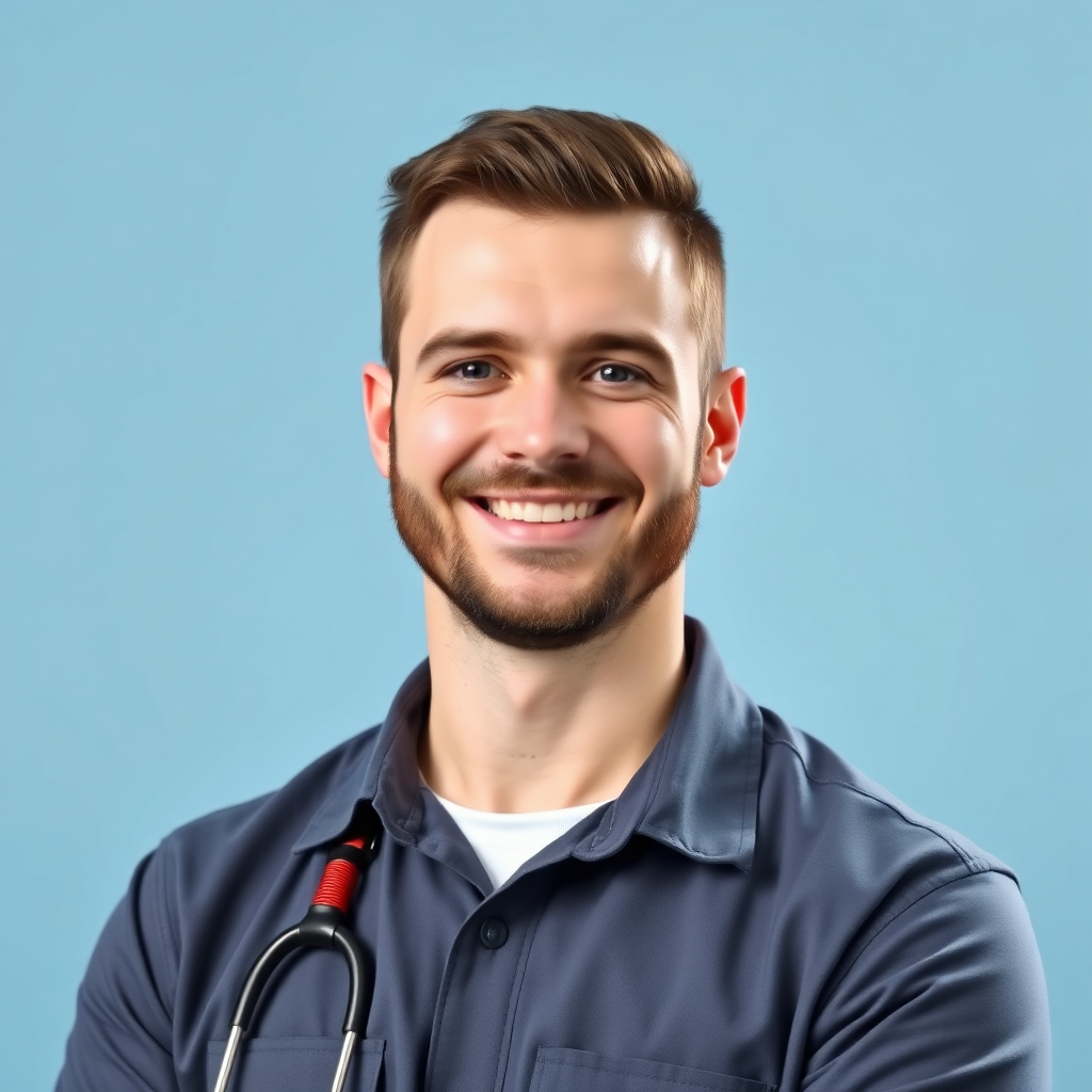 Lead plumber portrait