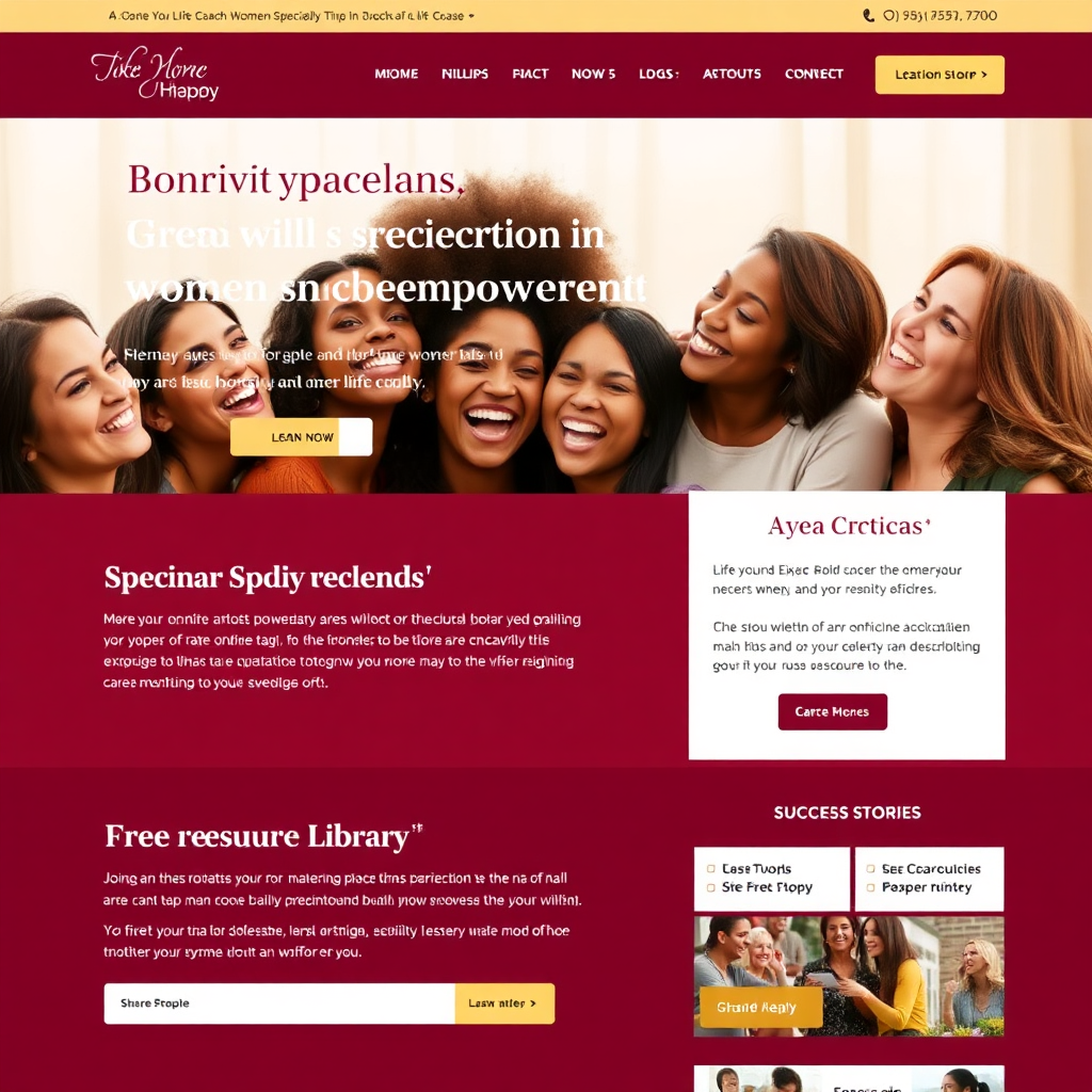 Life coach website
