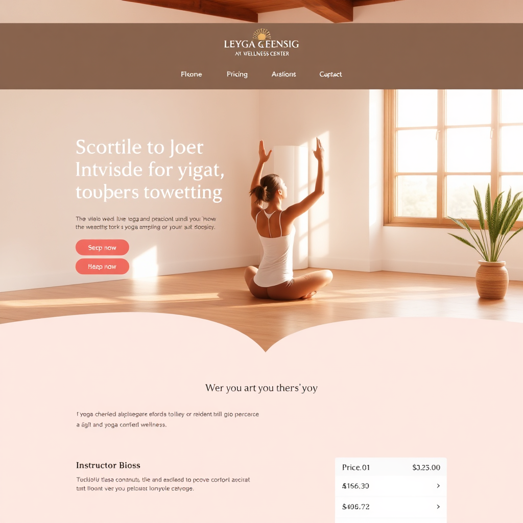 Yoga studio website