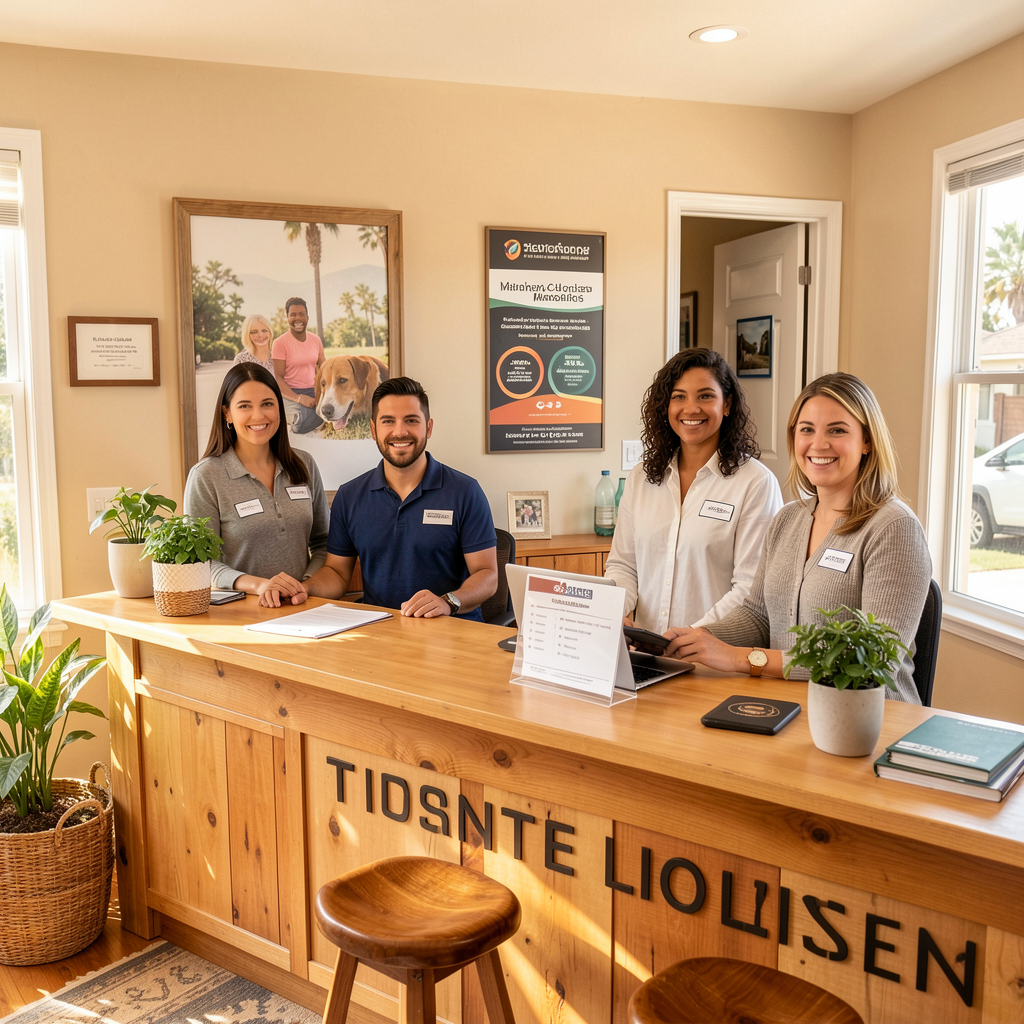 Leasing office with friendly staff