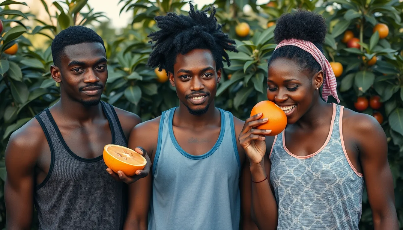 A dynamic scene of a nutritionist consulting with athletes, focusing on sports nutrition and wellness. Show cycling gear, healthy food choices, and a motivational atmosphere that captures the spirit of athleticism and health.
