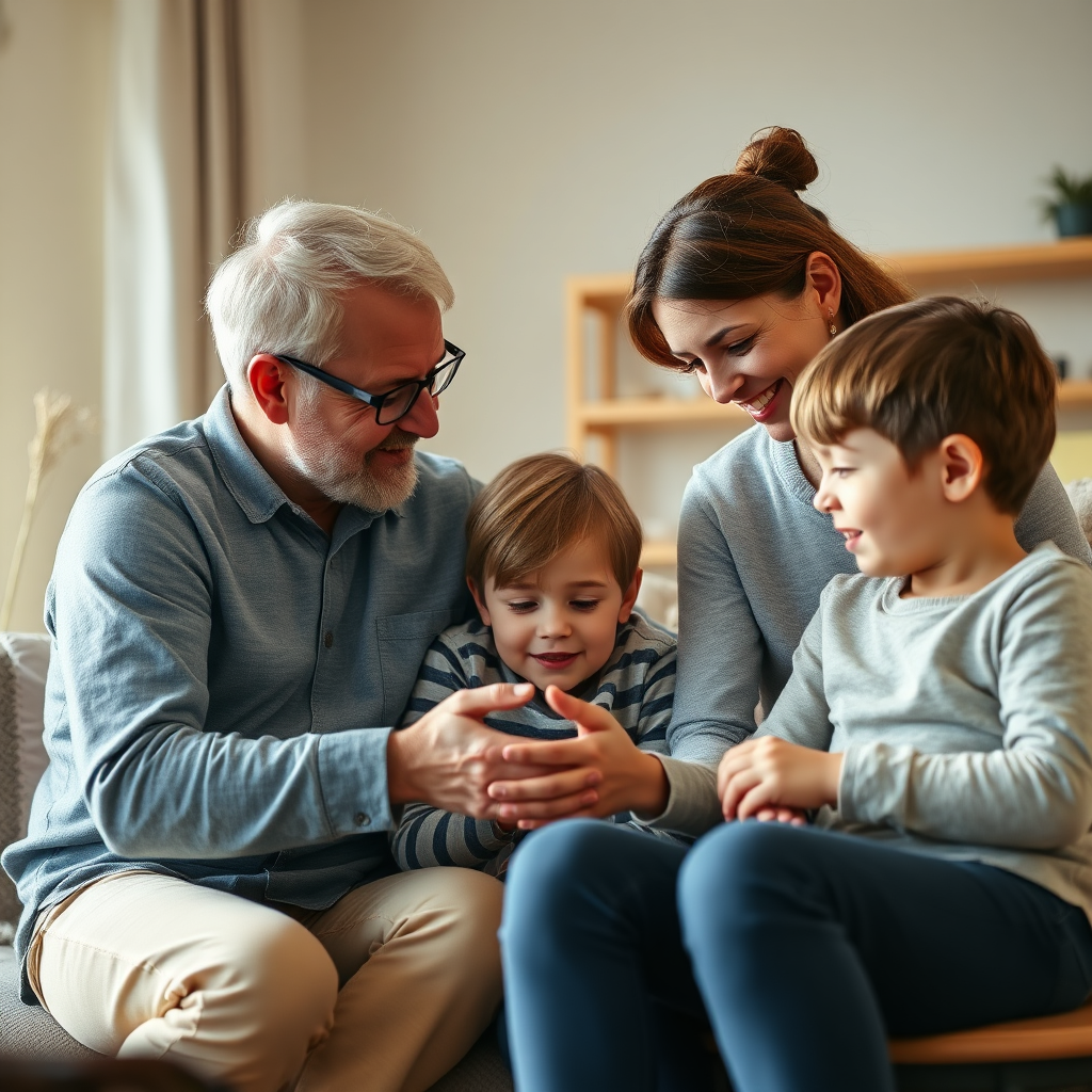 Family receiving coaching