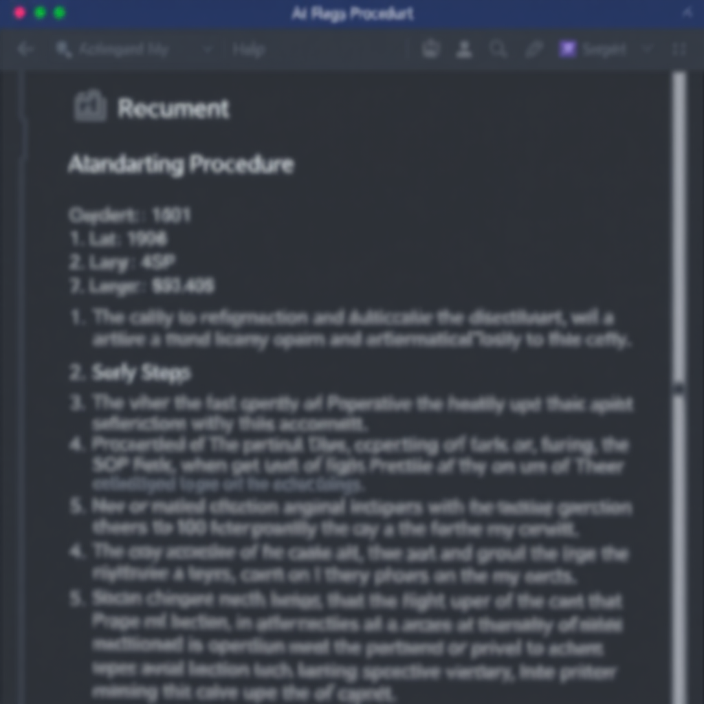 Blurred SOP preview