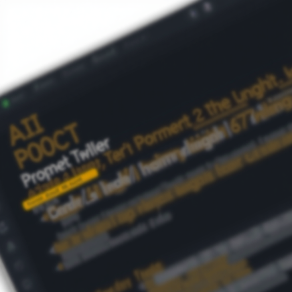 Blurred prompt template preview