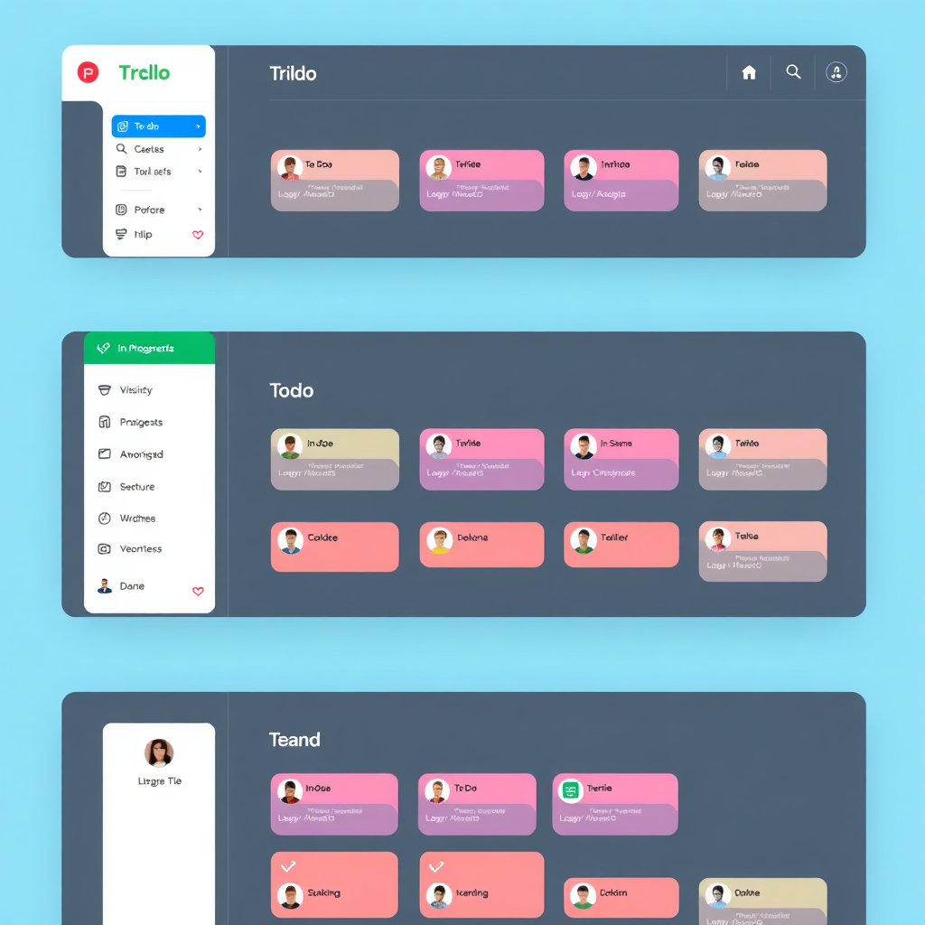 Trello visual board interface example