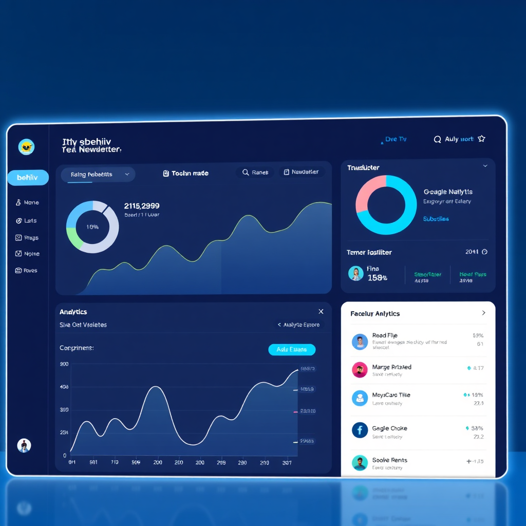 beehiiv analytics dashboard mockup