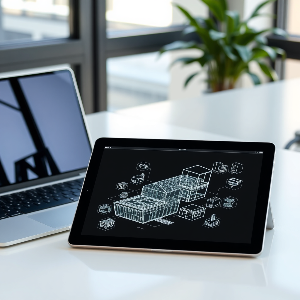 Modern business workspace