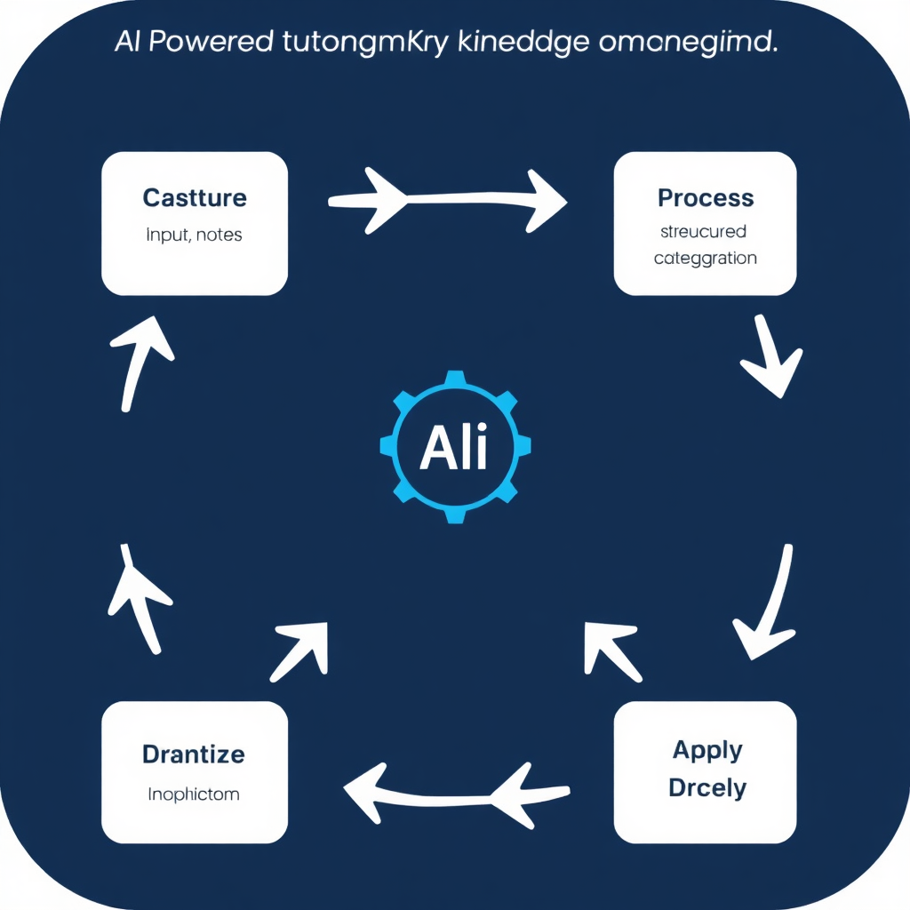 AI-Powered Personal Knowledge Management Cycle Diagram