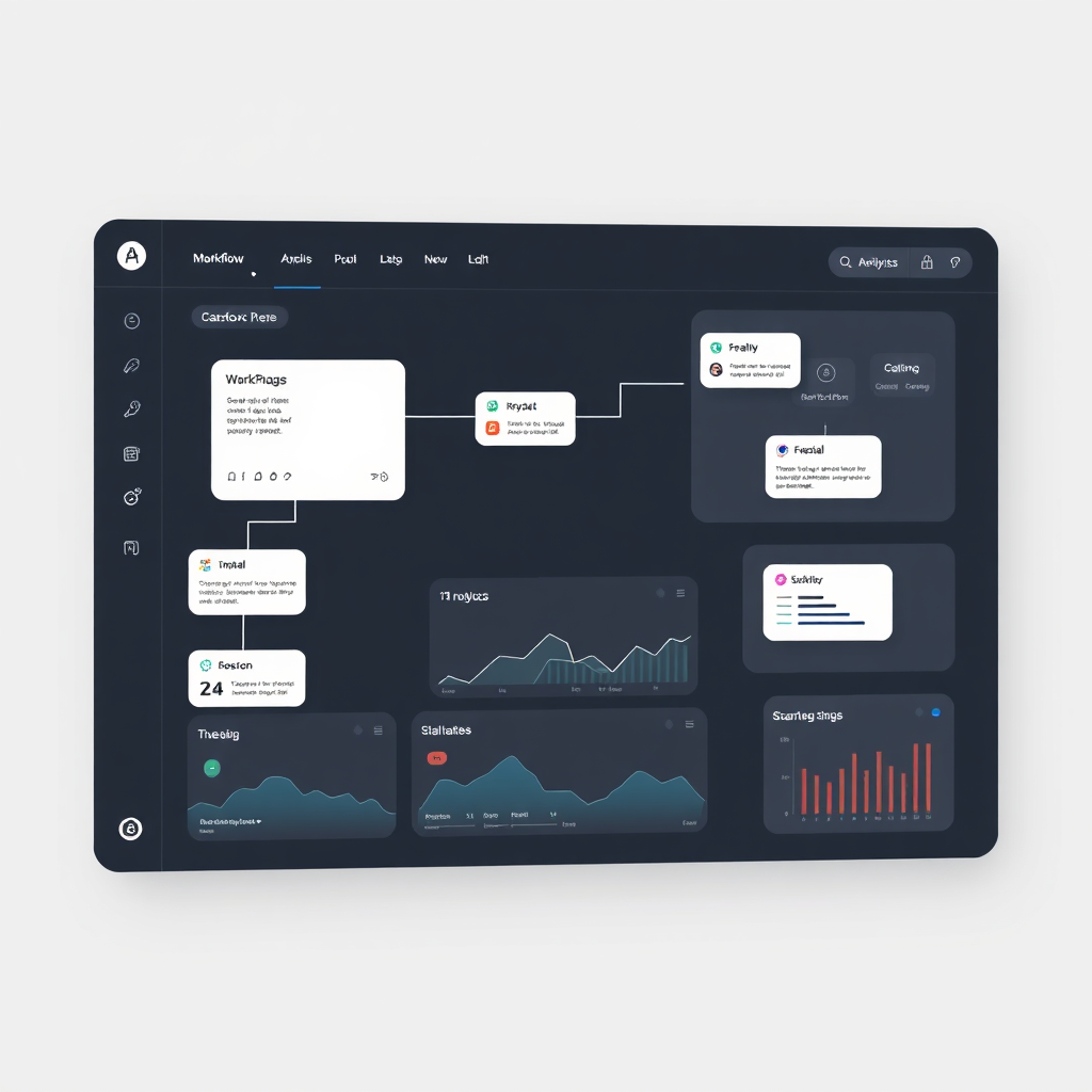 Premium AI Workflow Dashboard Mockup