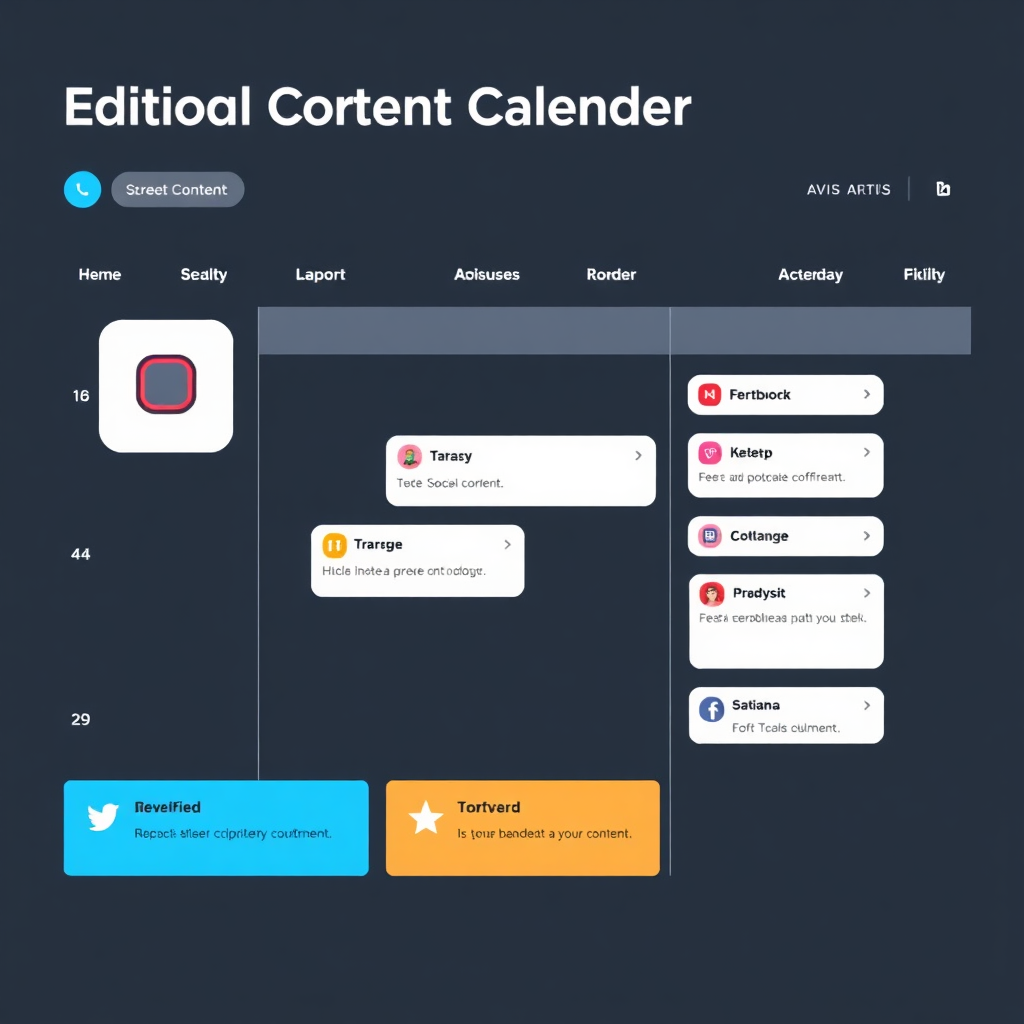 Content calendar