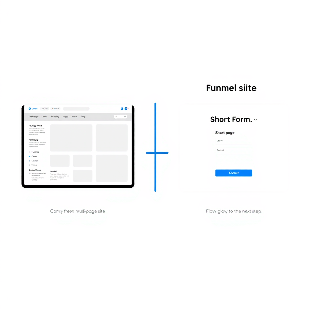 Website vs funnel comparison