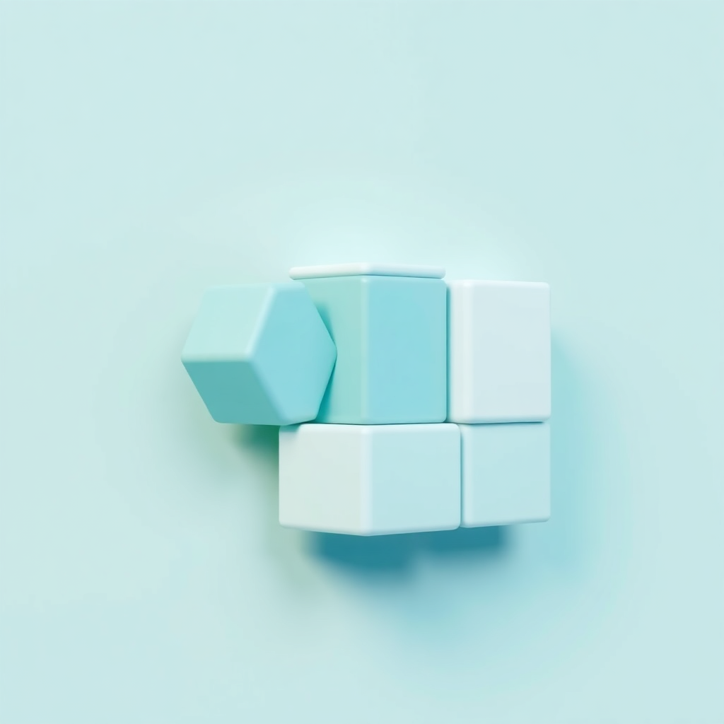 Simple building blocks illustration