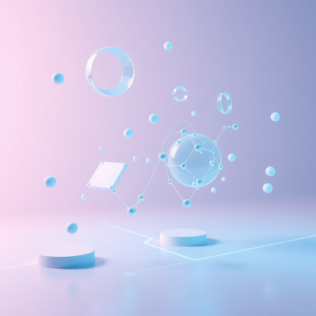 Abstract AI workflow visualization