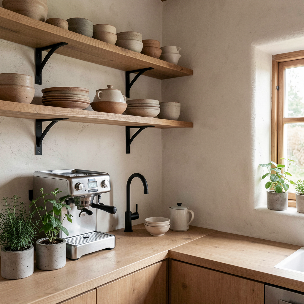 Fully equipped aesthetic kitchen
