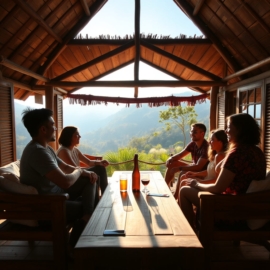 Group bonding in a cottage