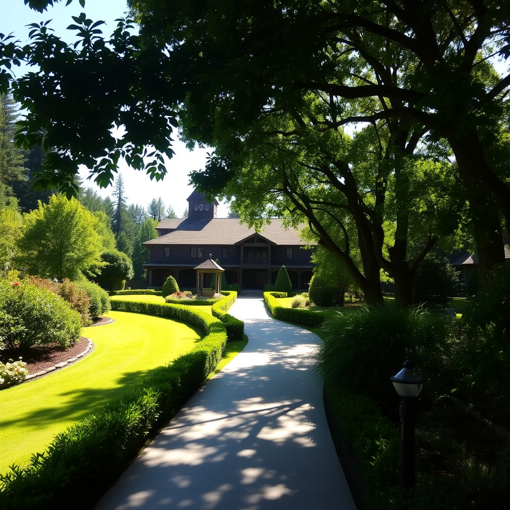 Garden pathway at the resort
