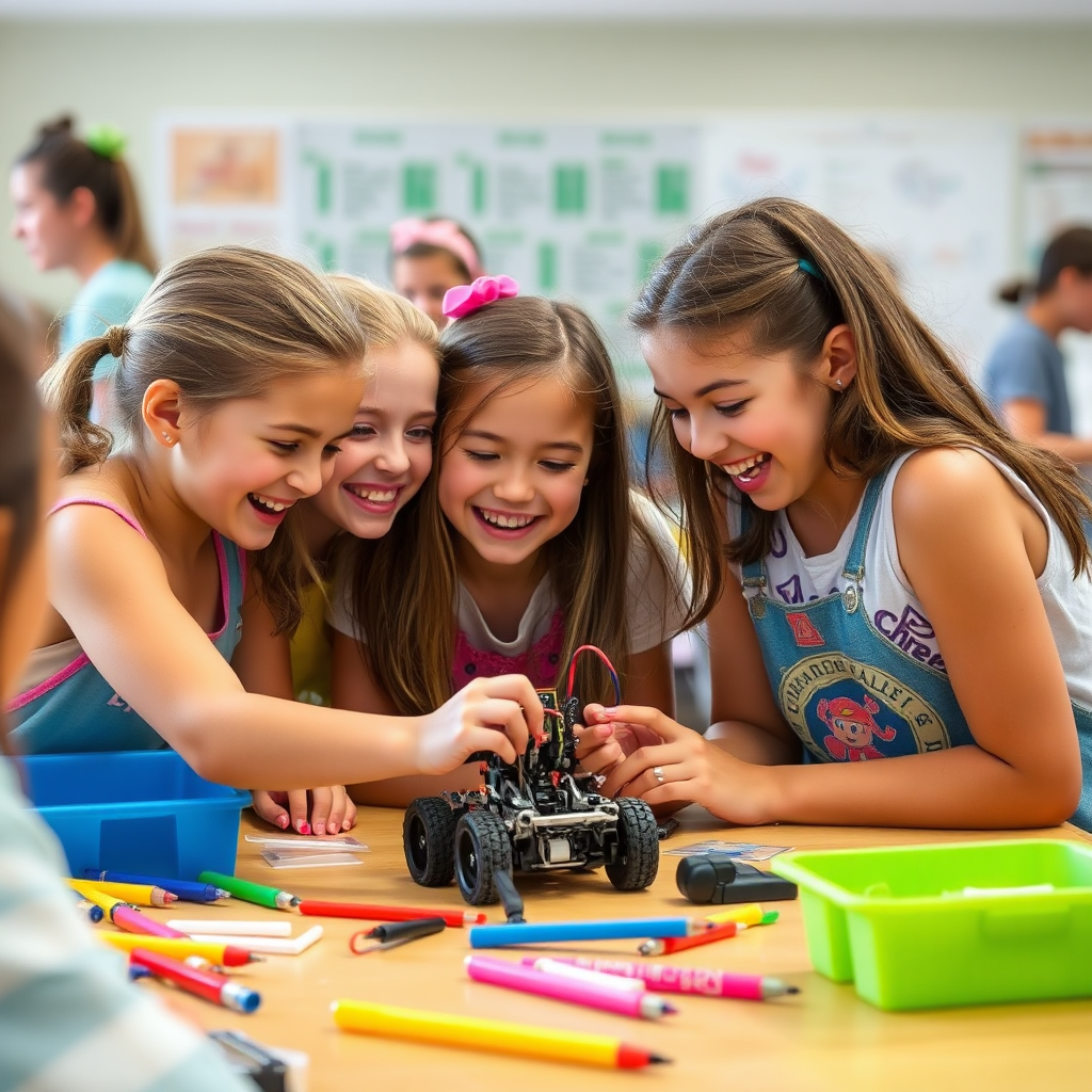 A modern office with a team of professionals working on computers, with charts and graphs on a large screen in the background. The scene should convey efficiency and organization.