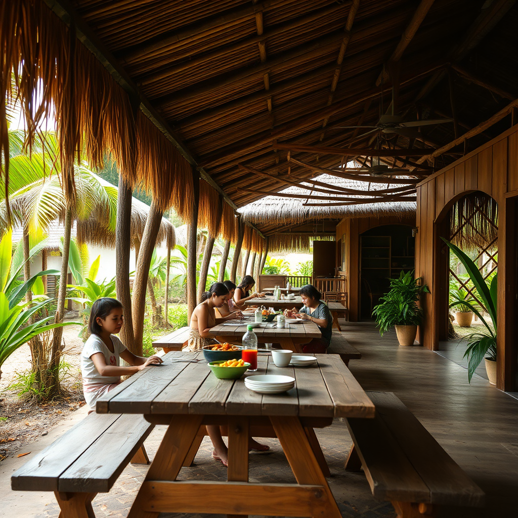 Native cottages at Milfer Resort