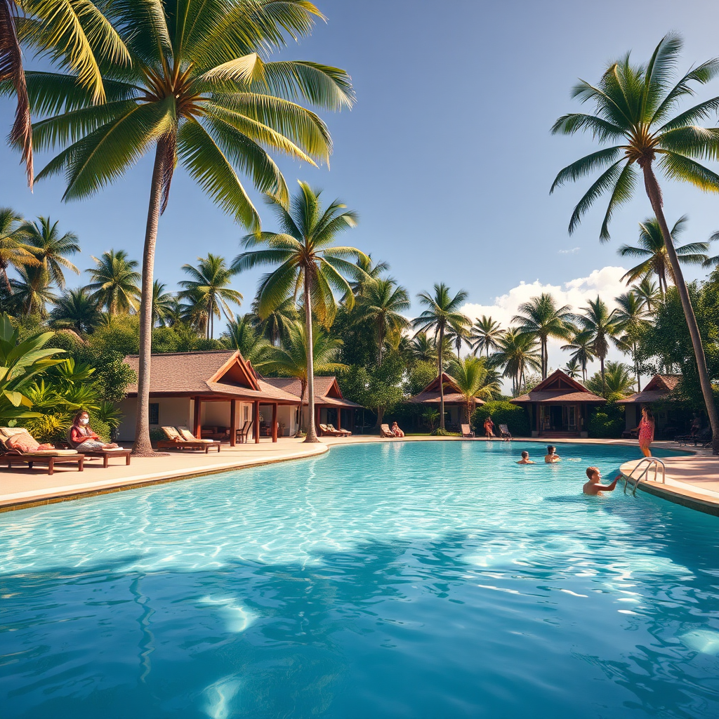 Swimming pool daytime at Milfer Resort – Beyond Paradise