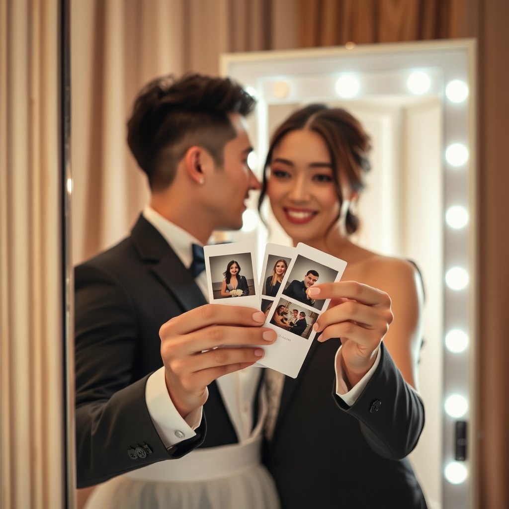 Wedding mirror booth event