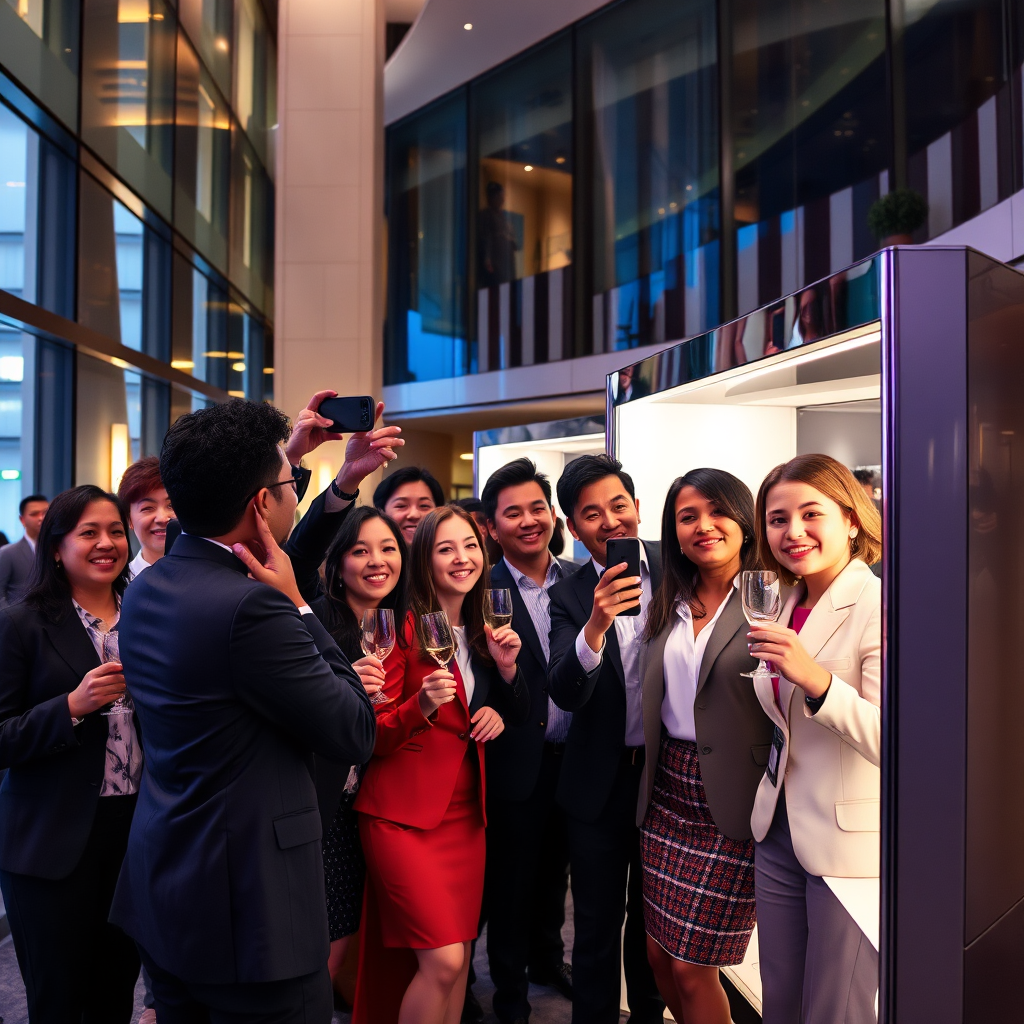 Corporate event mirror booth experience