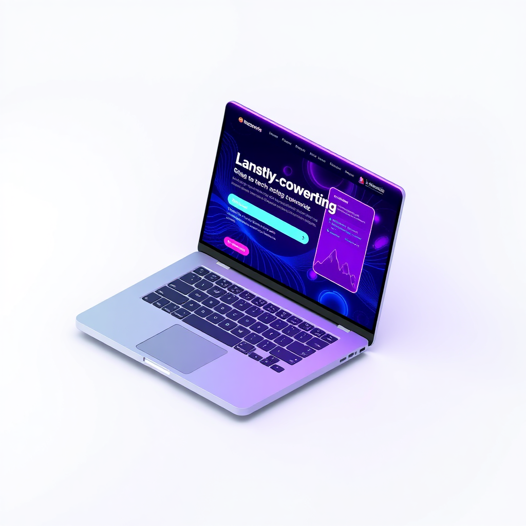 Premium landing page design showcase