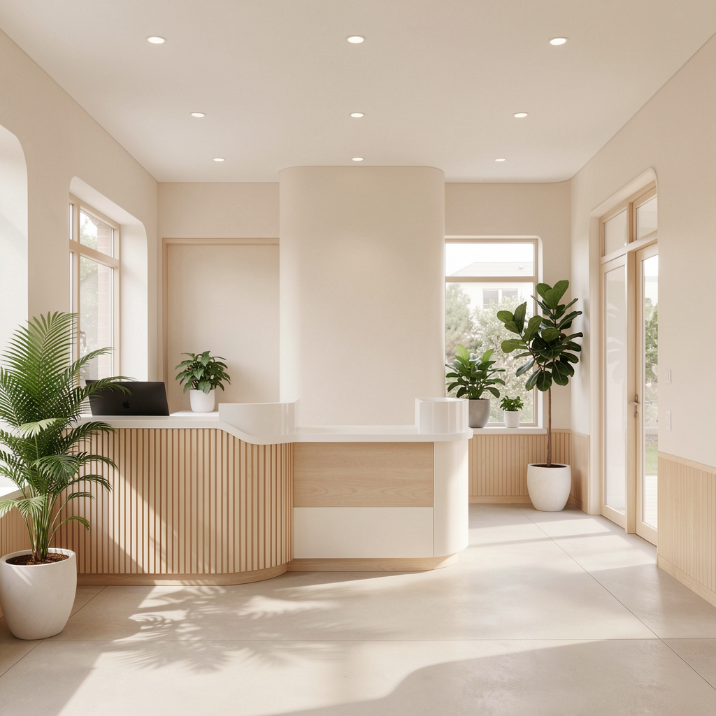 Modern clinic website concept visual