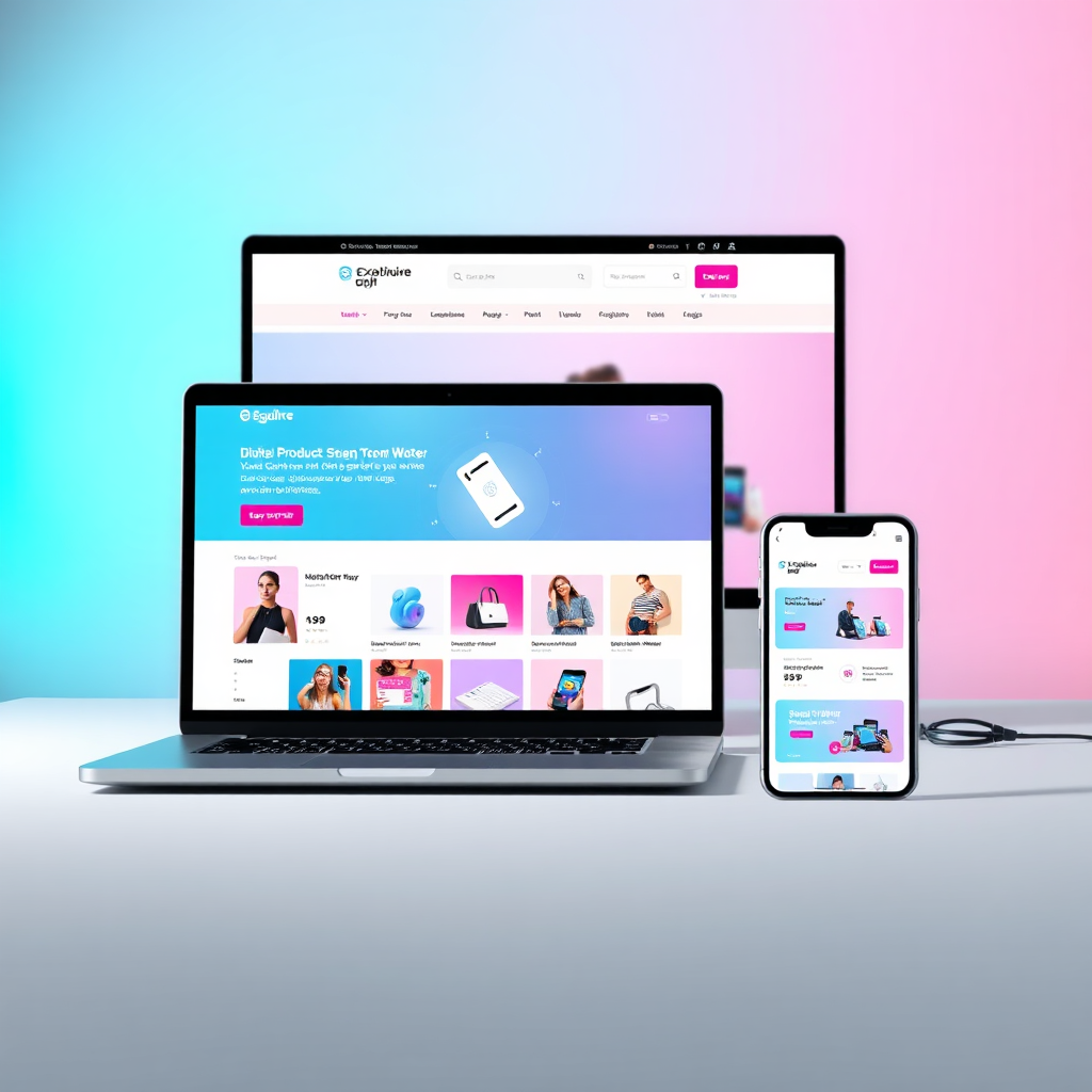 Live demo preview of the digital product website