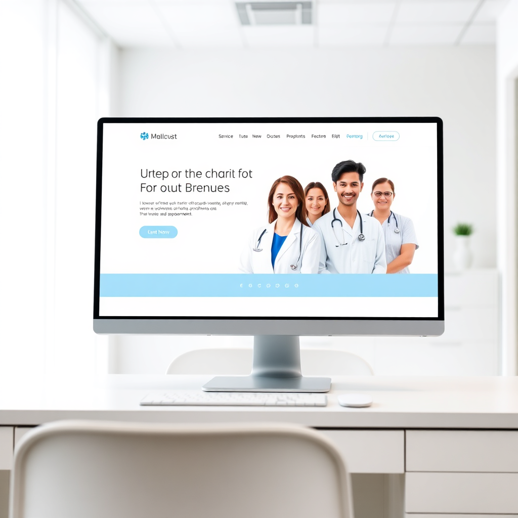 Medical website mockup