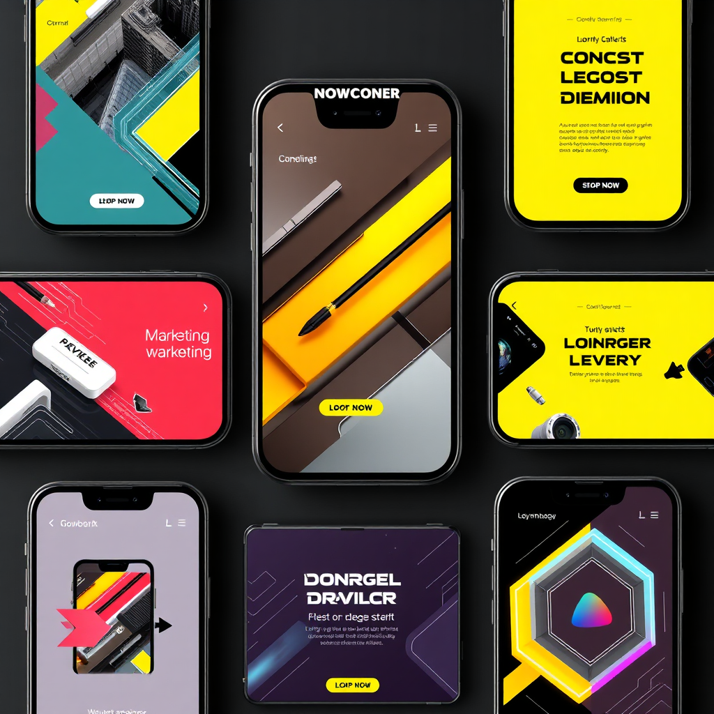 Digital marketing template layout
