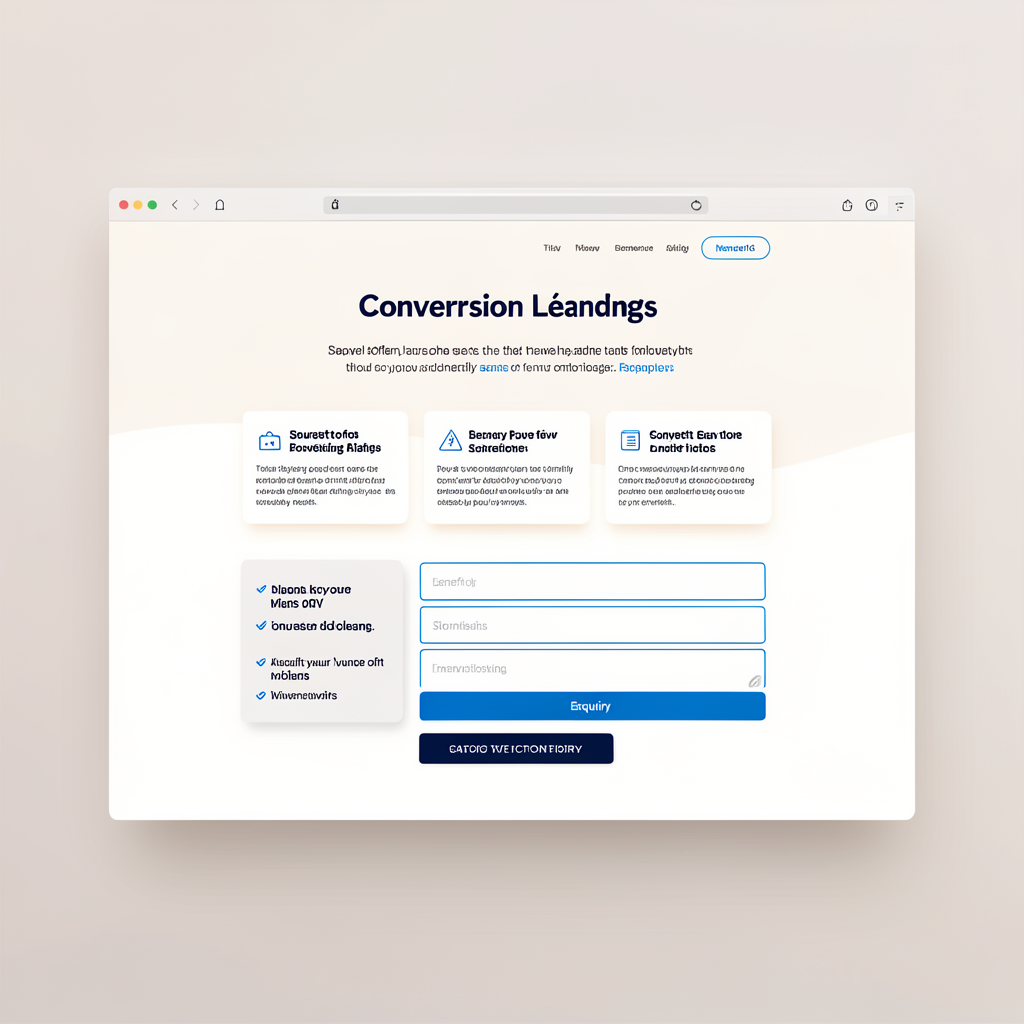 Conversion-focused landing page mockup