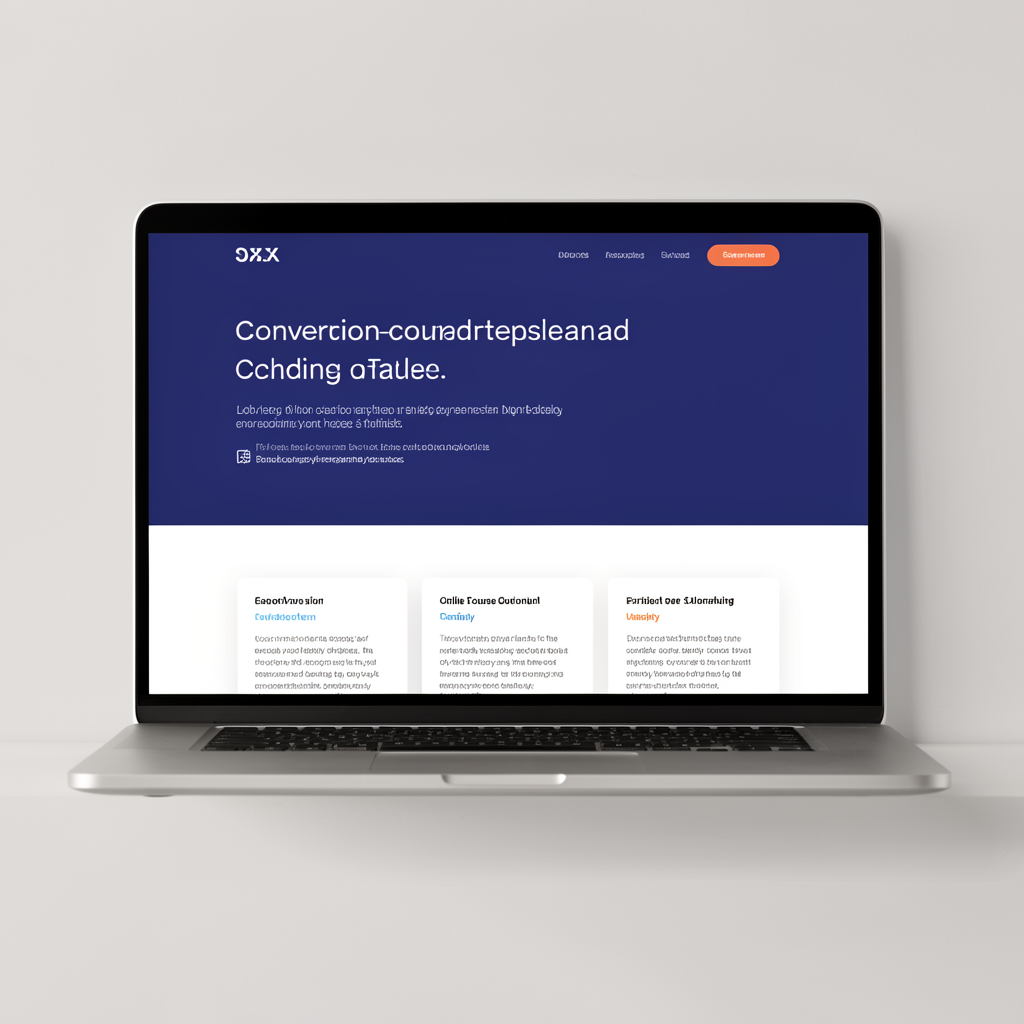 Course landing page concept