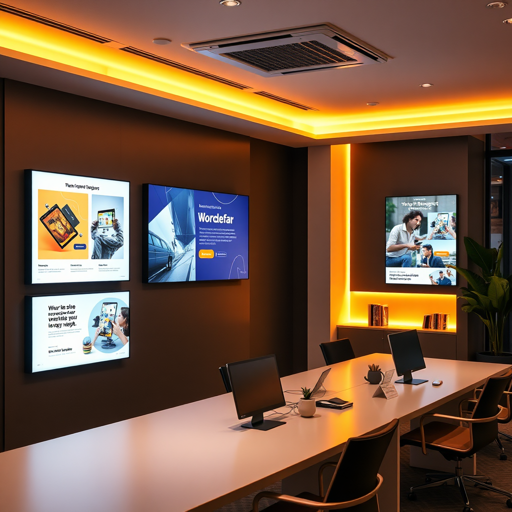 Creative design office setup