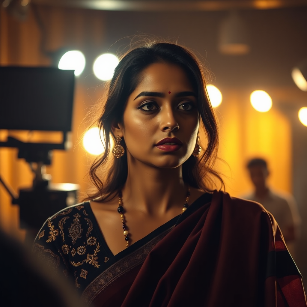 Acting moment on set