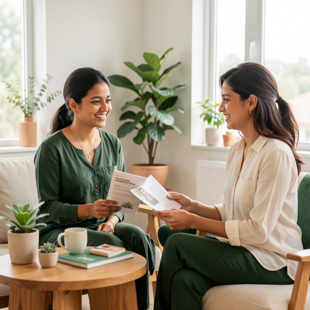 Friendly Indian wellness consultation