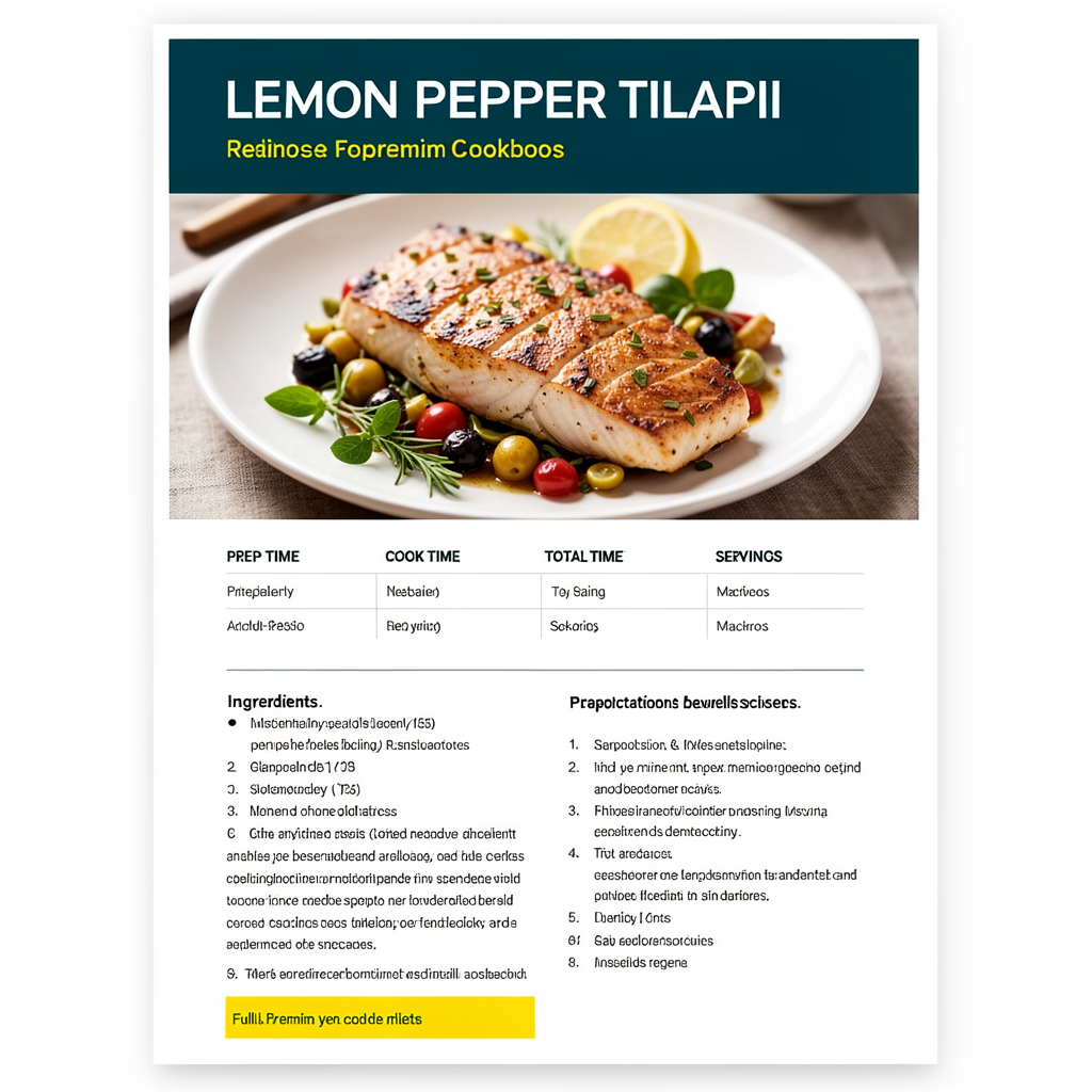 Structured tilapia recipe page