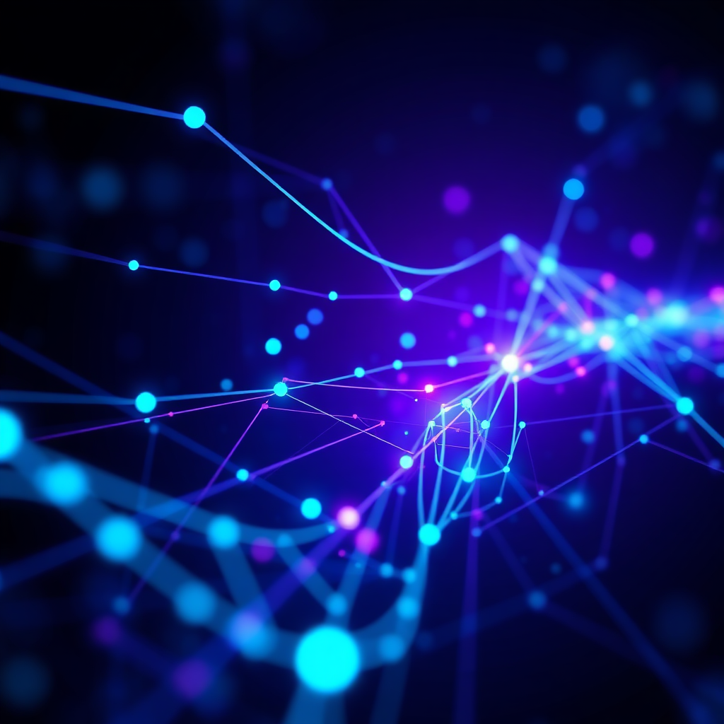 Futuristic AI interface graphic
