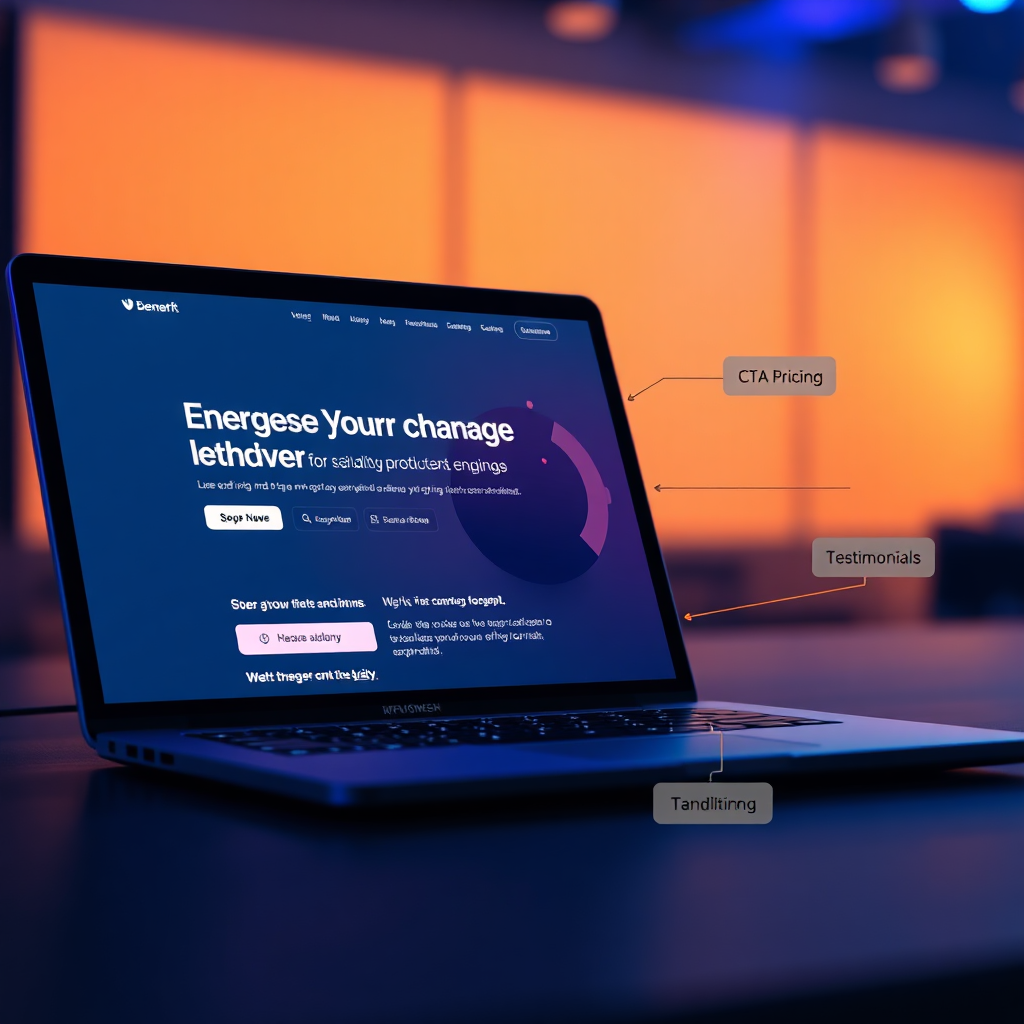 Launch-ready landing page with key callouts
