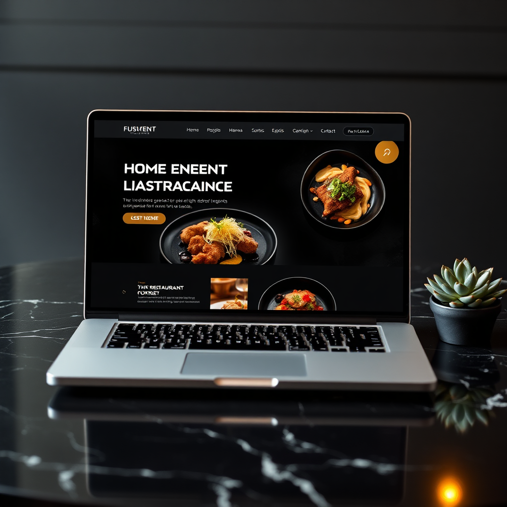 Restaurant website mockup