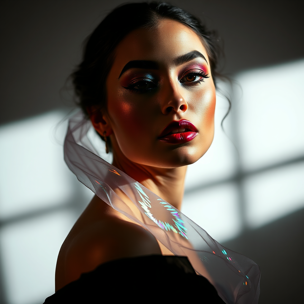 Ethereal high fashion model art piece