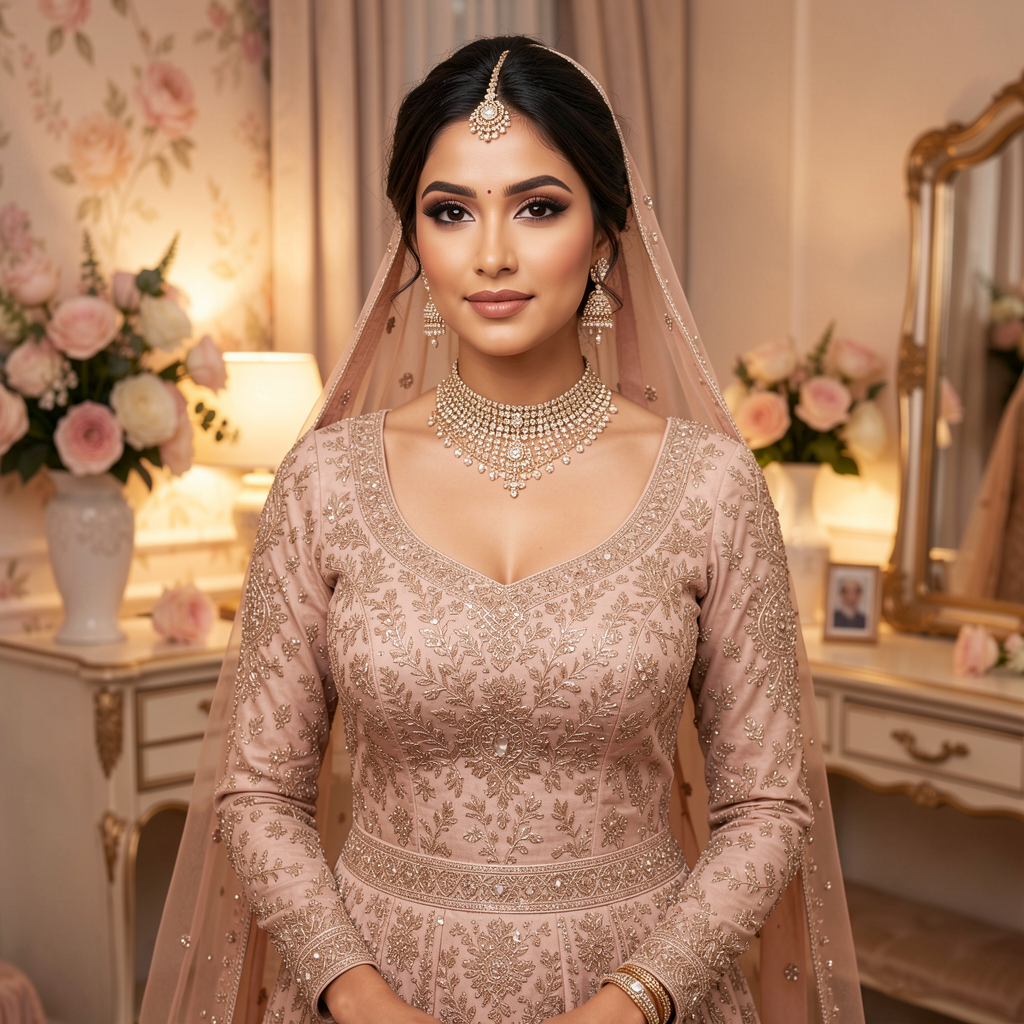 Luxury bridal beauty look