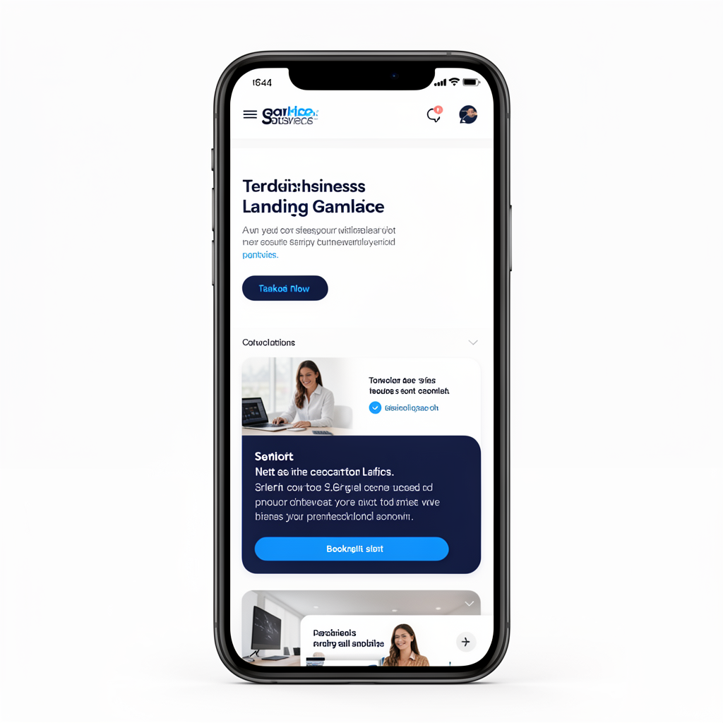 Mobile website template preview