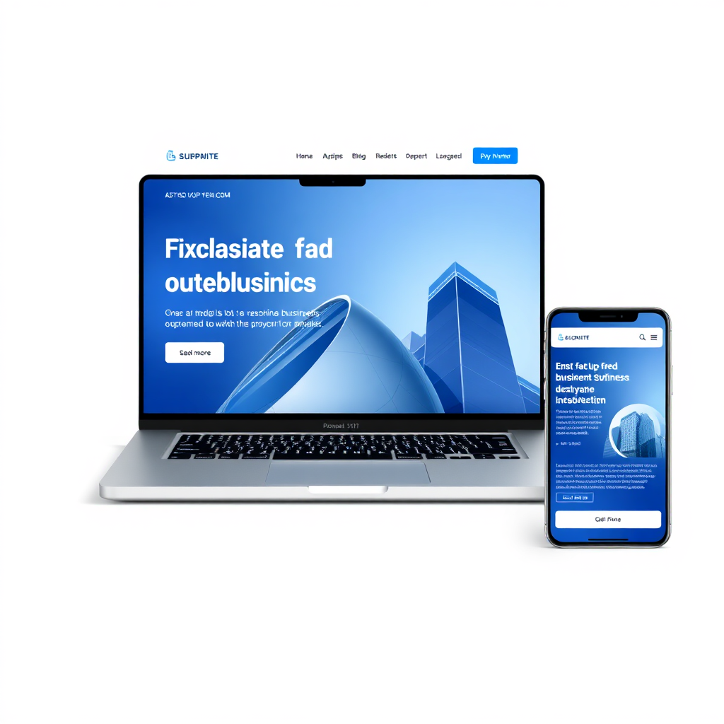 Laptop and mobile website mockup