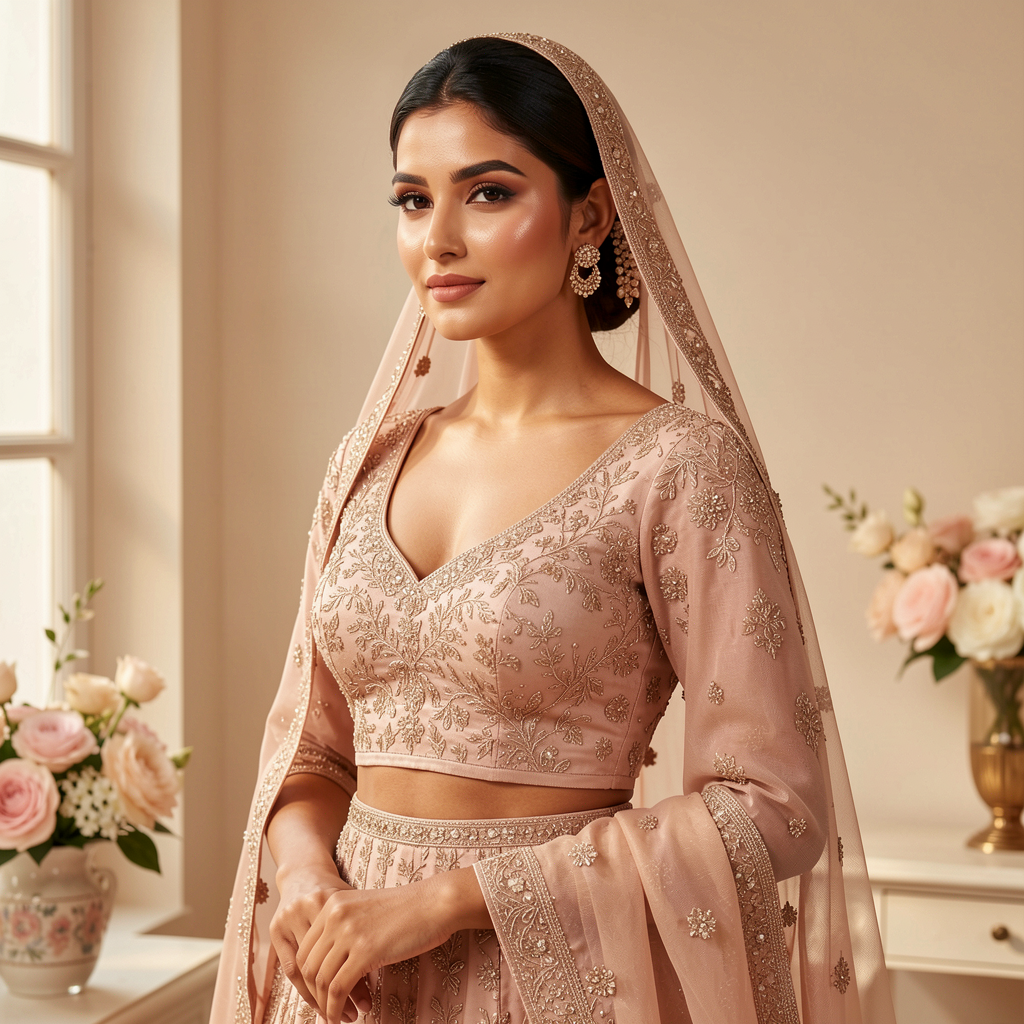 Bride with refined luxury makeup