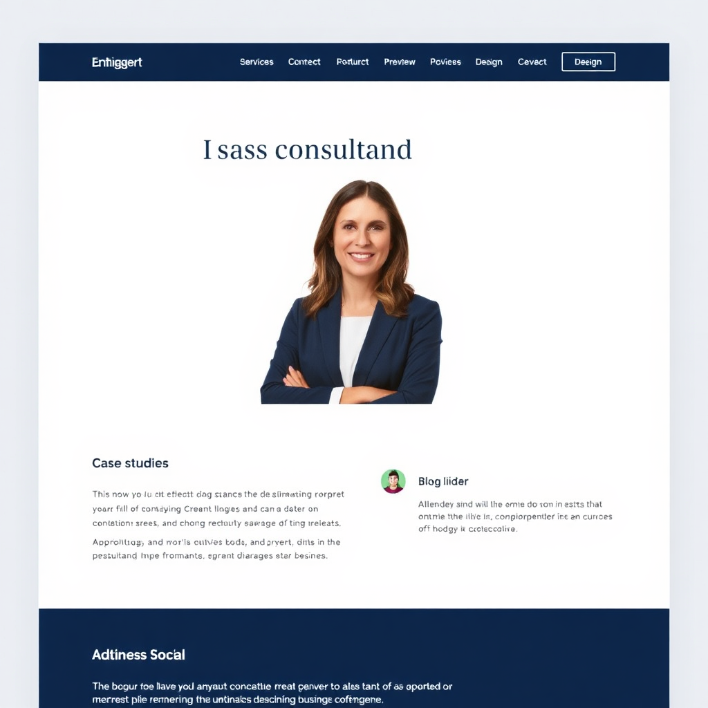 Business consultant website mockup