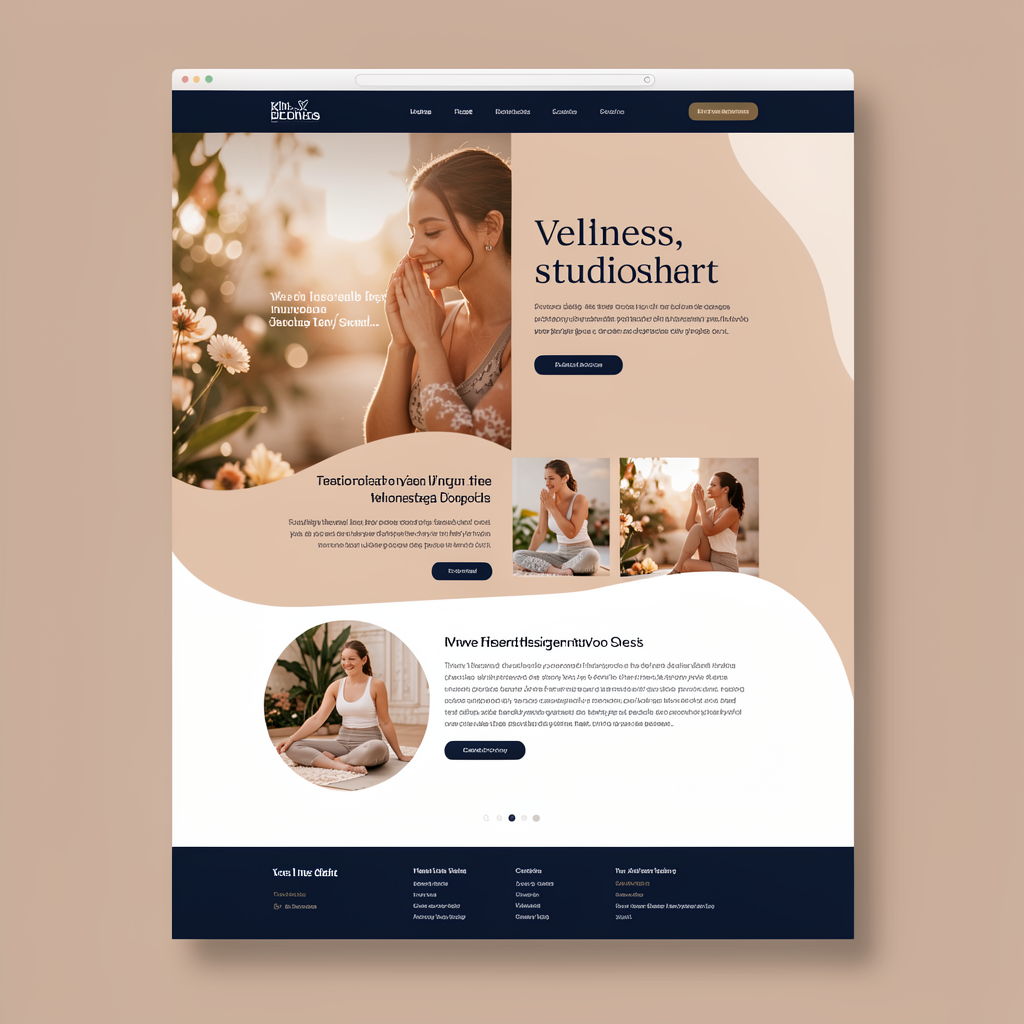 Wellness studio website concept