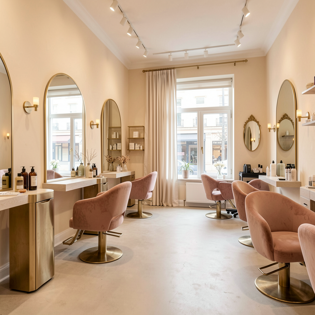 Boutique salon website concept visual