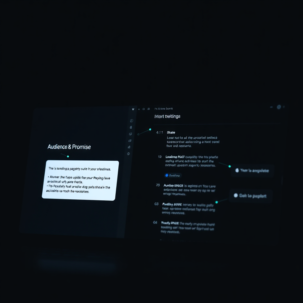 Setup prompts mapping to a landing page outline
