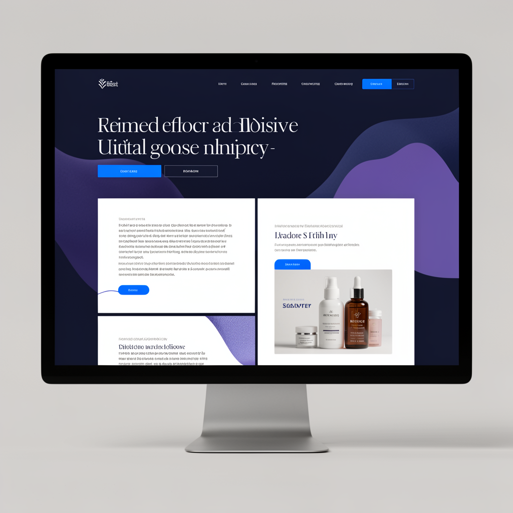 Digital agency website concept shown on desktop screen