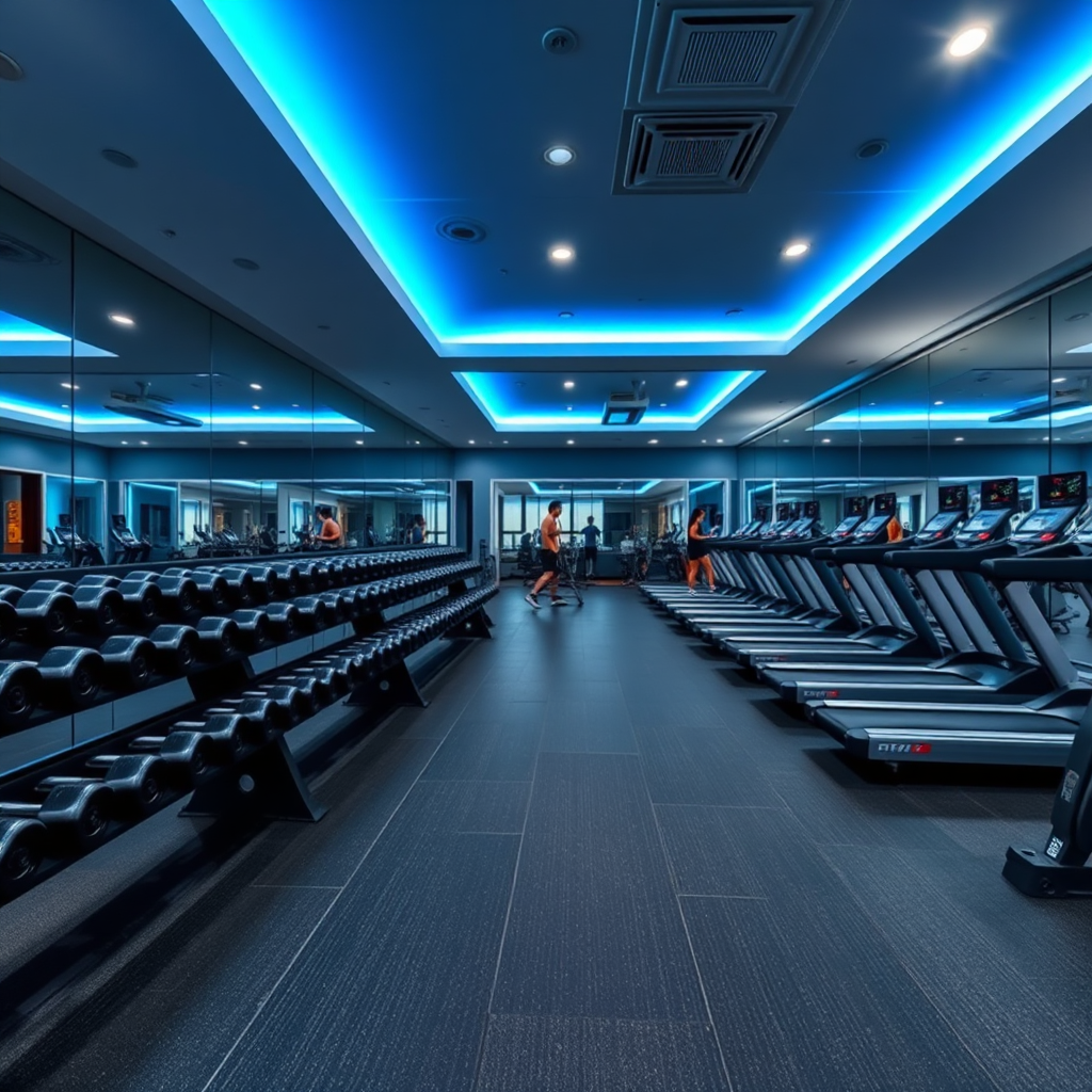 Premium gym interior facilities